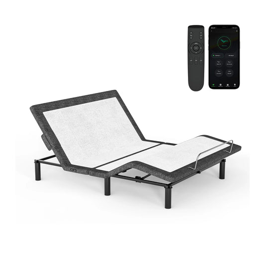 TACKspace Adjustable Bed Base with Dual Motors and Wireless Remote